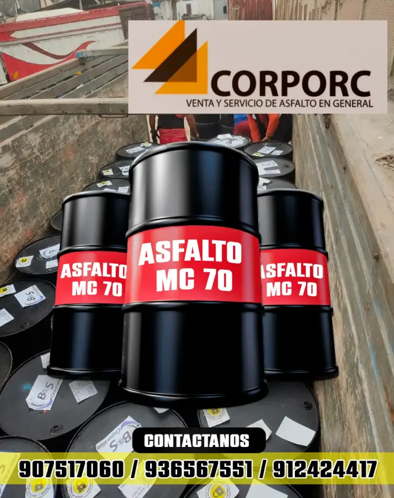 Venta de Asfalto MC 70 en Lima